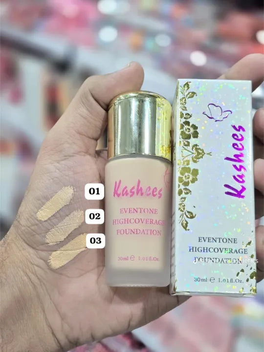 High Coverage Liquid Foundation 30ml Full Coverage Matte Finish Long-Lasting Waterproof & Oil-Control Foundation Lightweight Smooth Base for All Skin Types